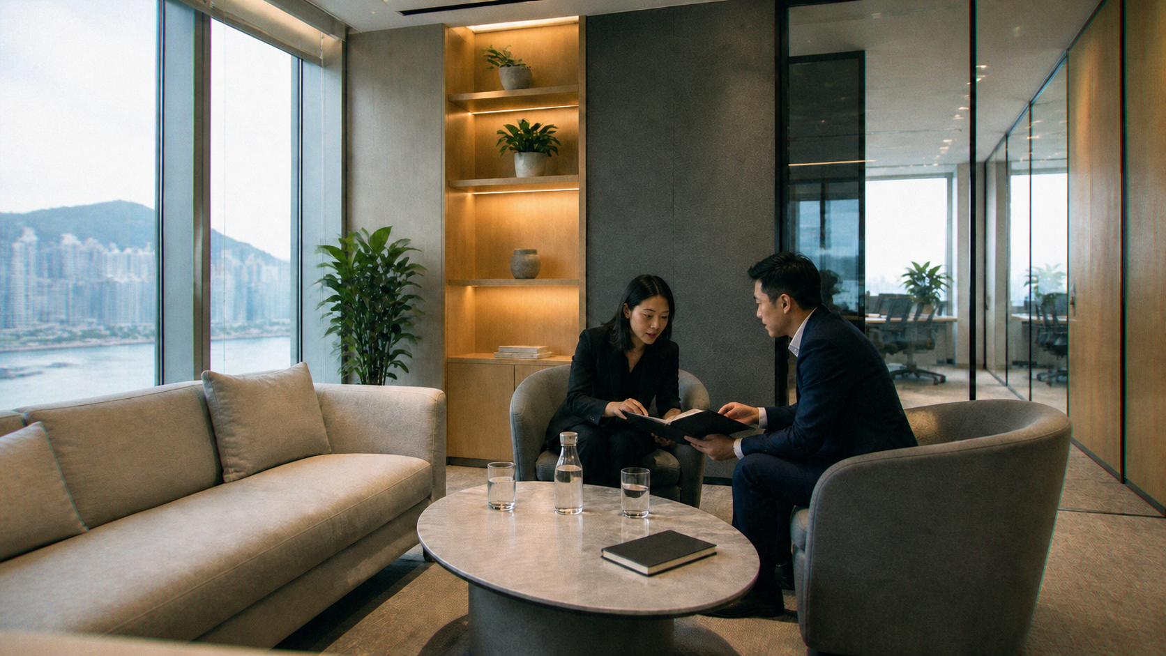 Business meeting area
