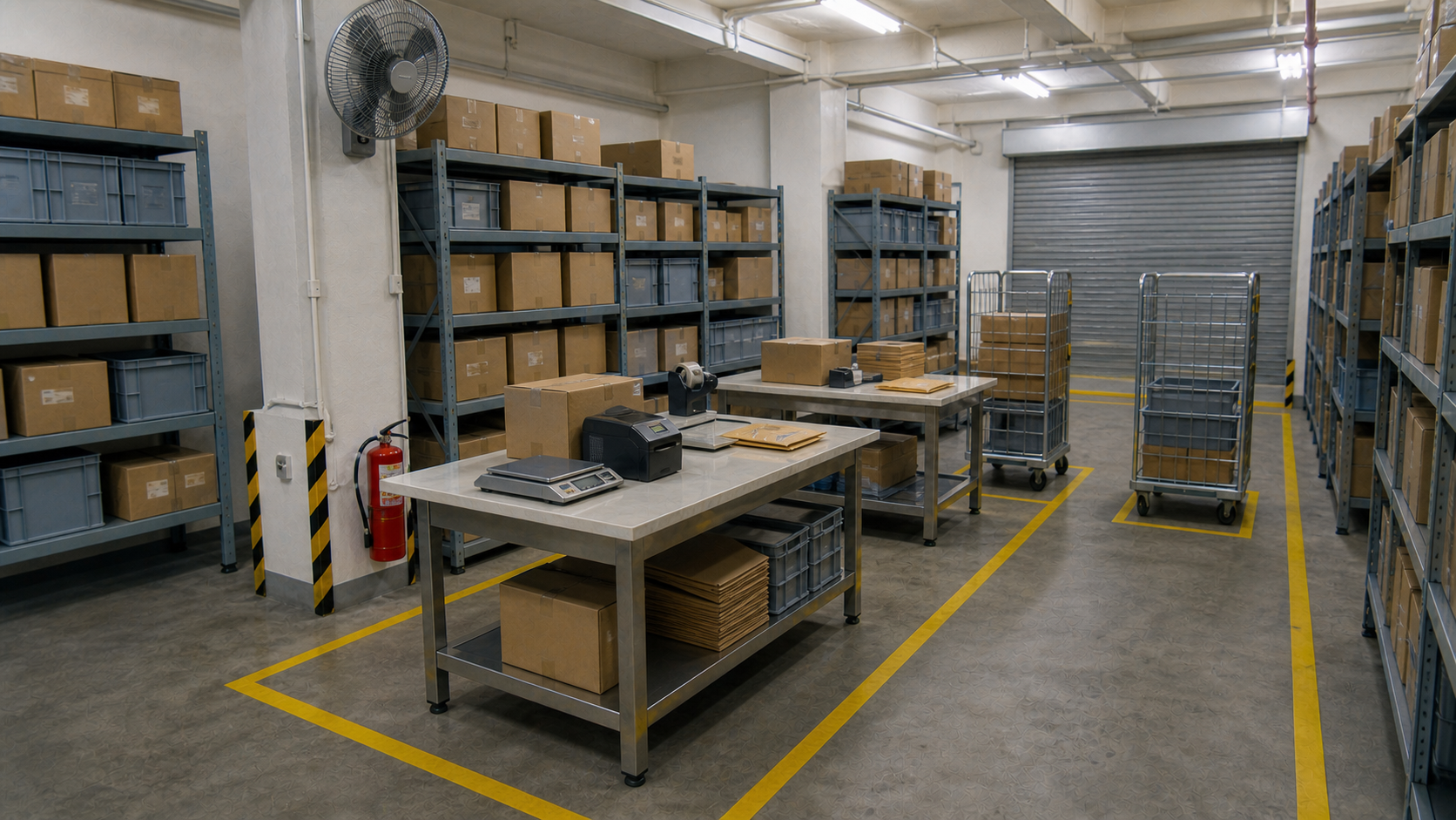 Packing preparation area